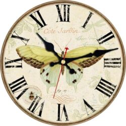 wanduhr mit schmetterling
