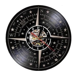 kompass wanduhr