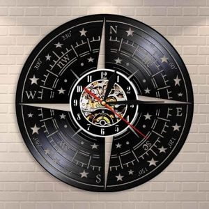 kompass wanduhr