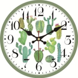 kaktus wanduhr