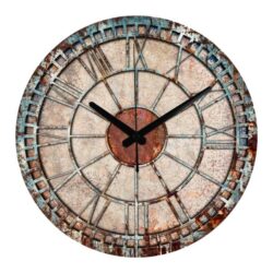 wanduhr mit rosteffekt