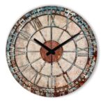 wanduhr mit rosteffekt
