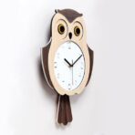 eulen wanduhr