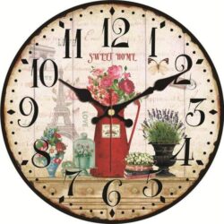 garten deko wanduhr