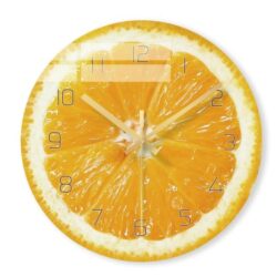zitronengelbe wanduhr
