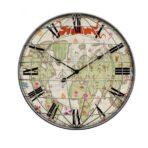 wanduhr weltkarte