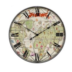 wanduhr weltkarte