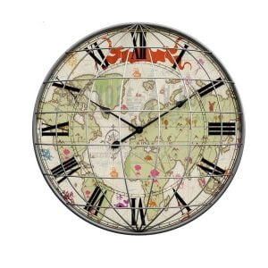 wanduhr weltkarte