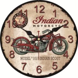 vintage motorrad wanduhr