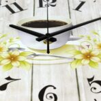 wanduhr kaffeetasse