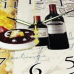 wein wanduhr