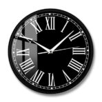vintage schwarze wanduhr