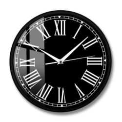 vintage schwarze wanduhr