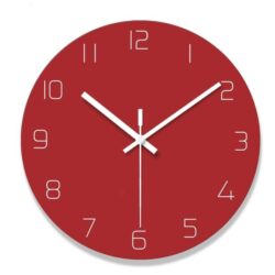 vintage rote wanduhr