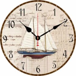 segelboot wanduhr