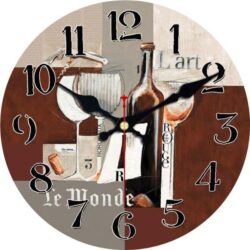 uhr mit weinmotiv