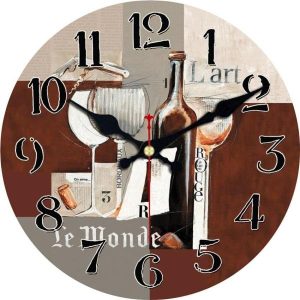 uhr mit weinmotiv