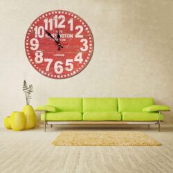 vintage rote uhr