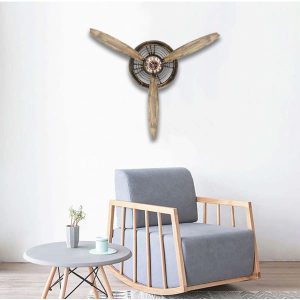 propellerflugzeug wanduhr