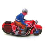 spielzeug altes motorrad in dose