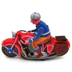spielzeug altes motorrad in dose