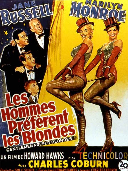 tout savoir sur marilyn monroe les hommes préfèrent les blondes affiche
