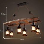 industrie kronleuchter holz und eisen