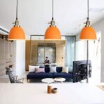 kronleuchter orange vintage