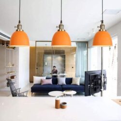 kronleuchter orange vintage