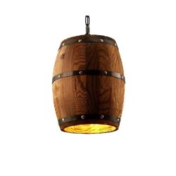 kronleuchter fass holz