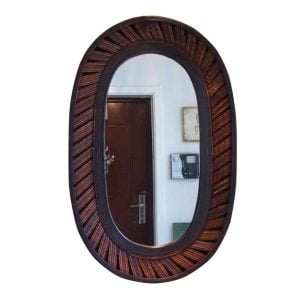 bambus oval spiegel