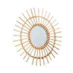 vintage rattan spiegel