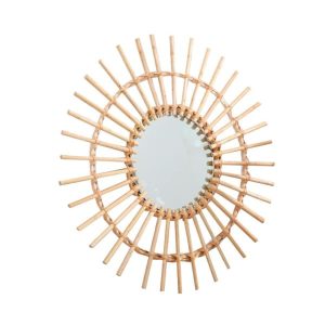 vintage rattan spiegel
