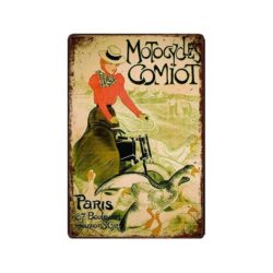 metallplatte vintage motorrader comiot