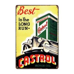 antike castrol platte