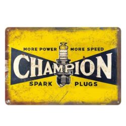 plaque metal vintage champion zundkerzen