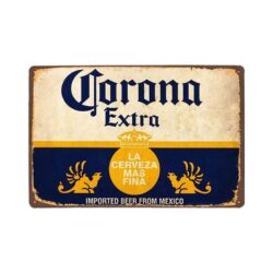 vintage corona extra metallplatte
