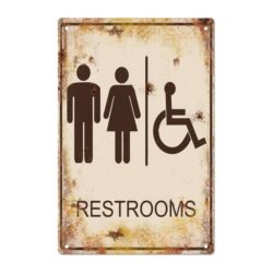 vintage toilettenturschild
