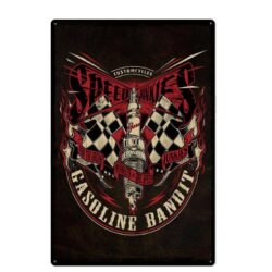 vintage speedjunkie metallplatte