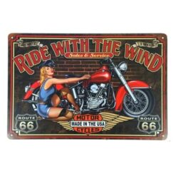 vintage motorrad deko schild