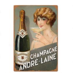 emaillierter champagnerteller