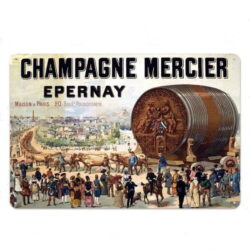 emaillierter teller champagner mercier
