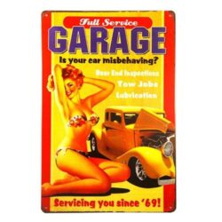 emaillierte vintage garage