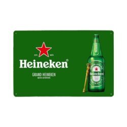 vintage heineken metallplatte