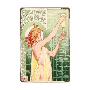 absinth metallplatte