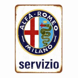 alfa romeo metallplatte