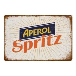 metallplatte aperol spritz