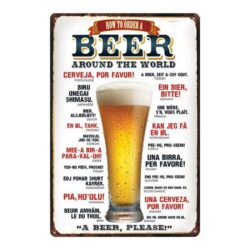bier metallplatte