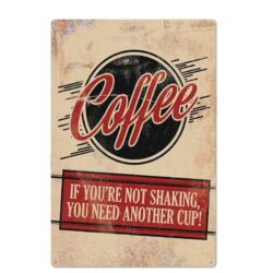 kaffee metallplatte