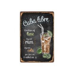 metallplatte cuba libre